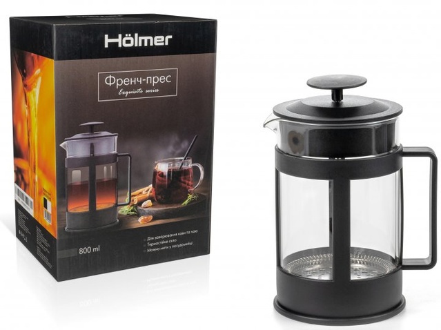 Френч-прес  Holmer Honeyed 800 мл Чорний