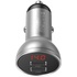 Автомобільний зарядний пристрій  Baseus Digital Display Dual USB 4.8A 24W Срібна (CCBX-0S)