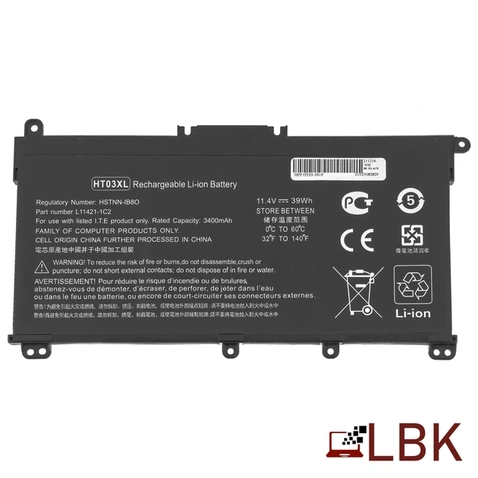 Батарея для ноутбука HP HT03XL (Pavilion 14-CE, 15-DA, 15-CW, 17-CA series) 11.4V 3600mAh 41Wh Black