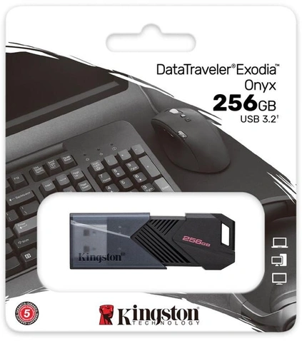 USB Flash 256GB USB 3.2 Kingston DataTraveler Exodia Onyx Black (DTXON/256GB)