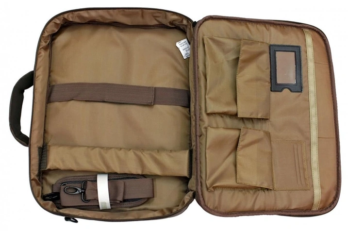 Сумка для ноутбука элит 15.6" HQ-Tech EE-15117H (Dark+Light Coffee Nylon 1680D)