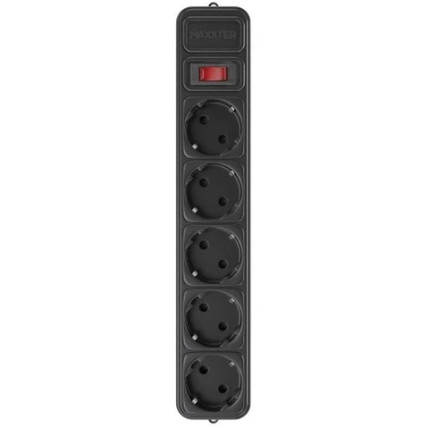 Мережевий фільтр Maxxter SPM5-G-15B чорний, 4.5 м кабель, 5 розеток