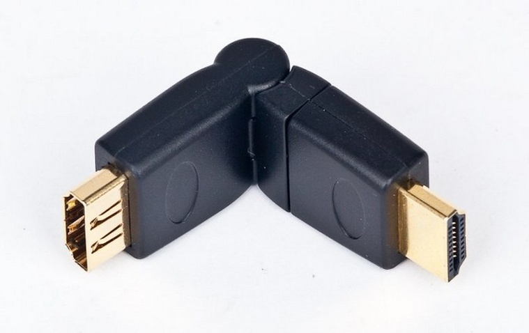 Адаптер Gembird A-HDMI-FFL2, HDMI мама; HDMI  папа , поворотний