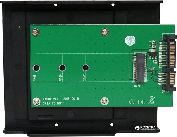 Фрейм-переходник Maiwo SATA to M.2 (NGFF) SSD в 3.5" (KT001B)