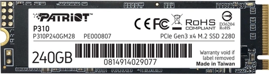 Накопичувач M.2 SSD 240GB Patriot P310 (P310P240GM28)