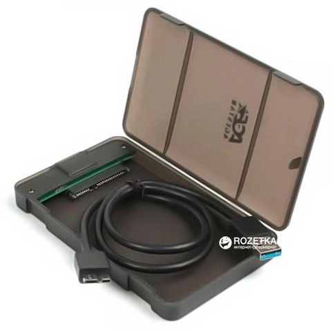 Зовнішня кишеня AgeStar 3UBCP3 для 2.5" SATA HDD, USB3.0 Black