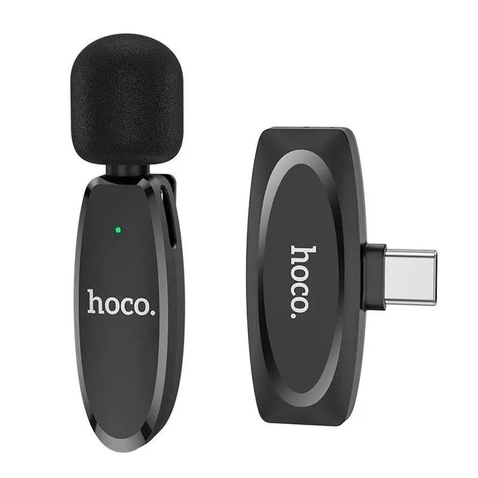 Мікрофон петличний Бездротовий Hoco L15 Type-C Crystal digital microphone