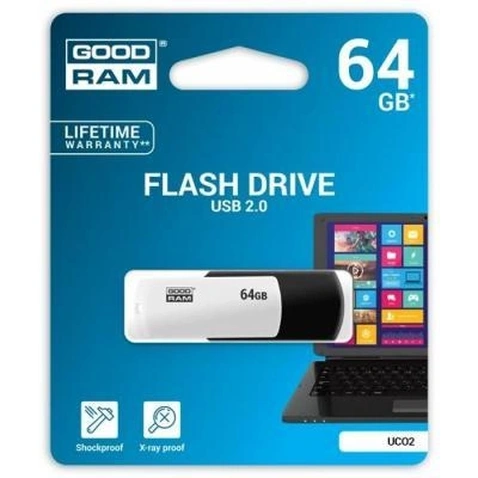 USB Flash 64GB USB 2.0 Goodram UCO2 (UCO2-0640KWR11) Black/White