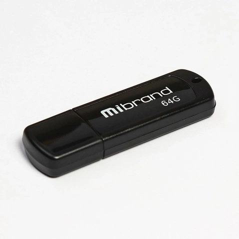 USB Flash 64GB USB 2.0 Mibrand Grizzly (MI2.0/GR64P3B) Black