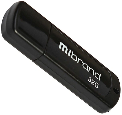 USB Flash 32Gb USB 2.0 Mibrand Grizzly (MI2.0/GR32P3B) Black