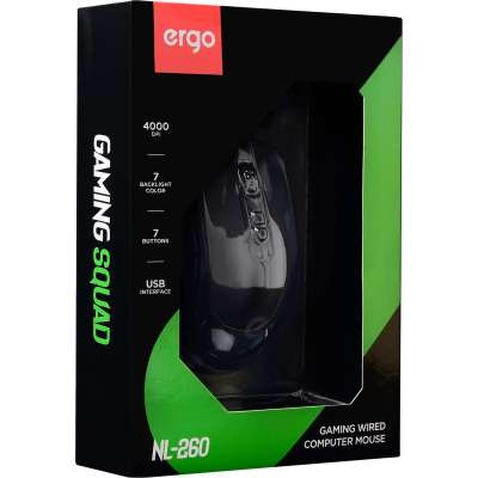 Мишка Ergo NL-260 USB Black