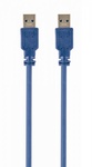 Кабель USB (AM/AM) 0,5m Maxxter U-AMAM3-0,5m, Blue