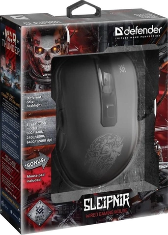 Мишка Defender Sleipnir GM-927 USB з ігровою поверхнею Black (52927)