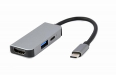 Док станція Cablexpert USB-C 3-в-1 (A-CM-COMBO3-02) USB/HDMI/PD