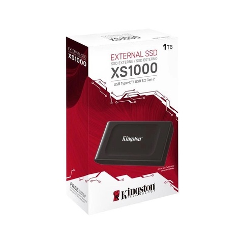 Зовнішній SSD-накопичувач Kingston XS1000 2 ТВ Portable USB 3.2 Type-C 3D NAND Black