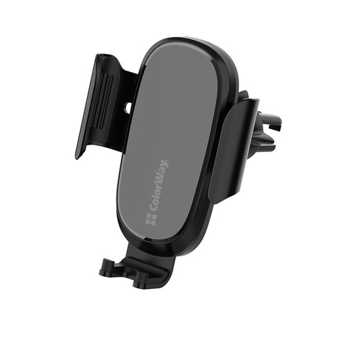 Автомобільний тримач з безпровідною зарядкою  ColorWay Air Vent Car Wireless Charger 15W Black