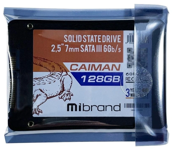 Накопичувач 2.5" SSD 128GB Mibrand Caiman (MI2.5SSD/CA128GB) Bulk