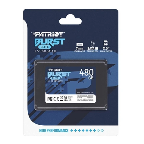 Накопичувач 2.5" SSD 480Gb Patriot Burst Elite (PBE480GS25SSDR)