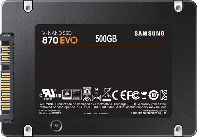 Накопичувач SSD 2.5" 500GB 870 EVO Samsung (MZ-77E500BW)