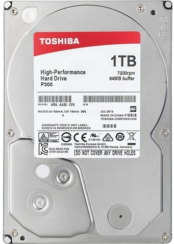 Накопичувач HDD 1TB TOSHIBA 7200 SATA III 64MB (HDWD110UZSVA)