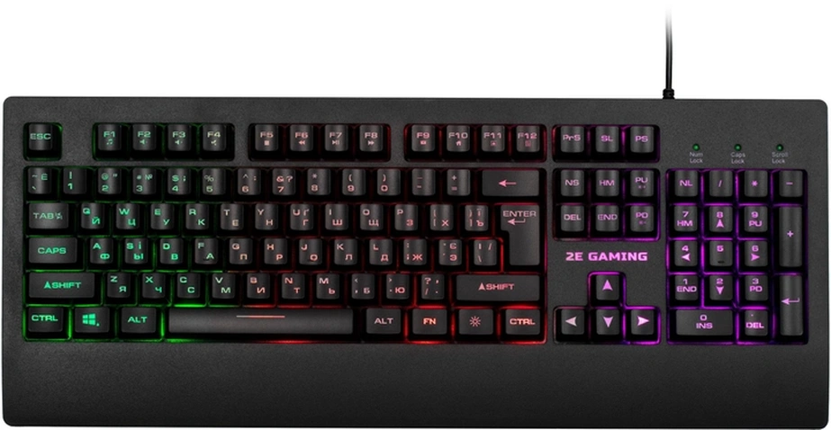 Клавіатура 2E Gaming KG330 LED USB Black Ukr (2E-KG330UBK)