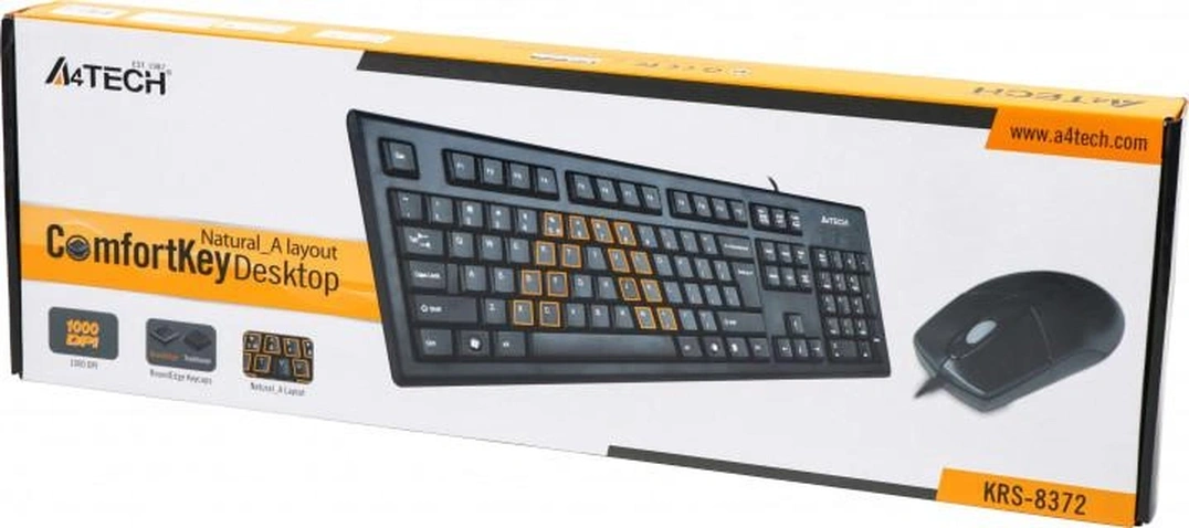 Комплект A4-Tech KRS-8372 (KRS-83 + OP-720) USB Black