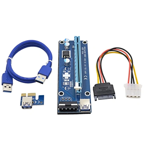 Контроллер (Райзер)  Riser 60 см USB 3 PCI-E 1to16x MOLEX молекс