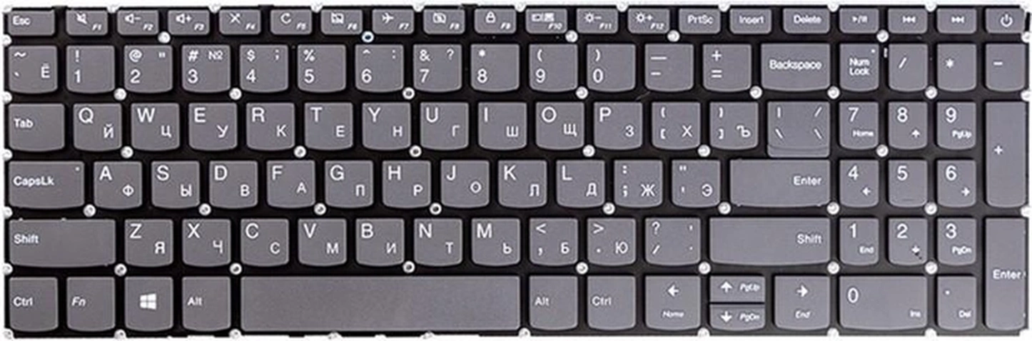 Клавіатура для ноутбука LENOVO (IdeaPad: 310-15) rus, black, без фрейма