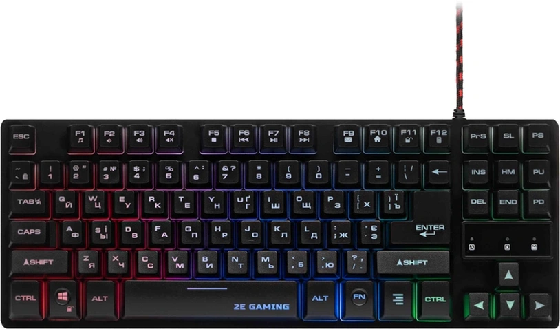 Клавіатура 2E Gaming KG290 LED Ukr USB Black (2E-KG290UB)