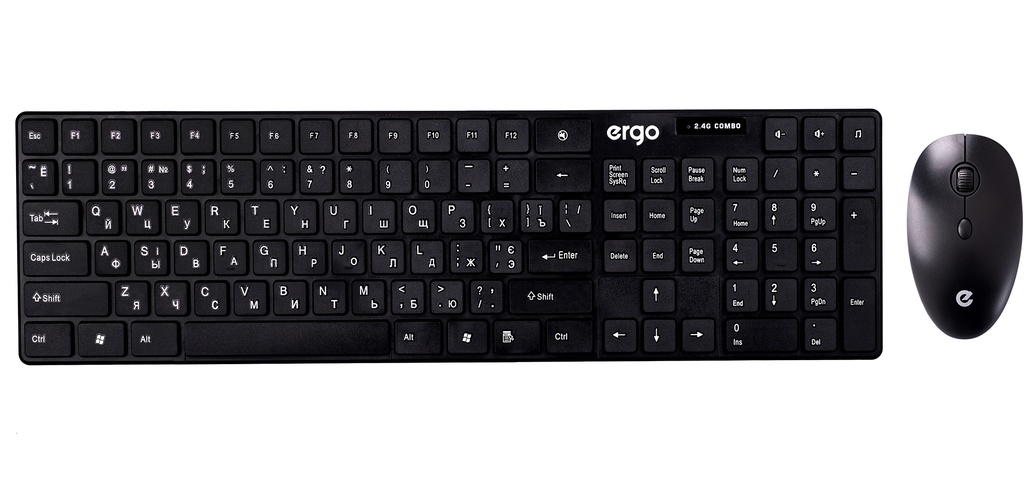 Комплект Ergo KM-110WL (клавіатура та миша) бездротовий