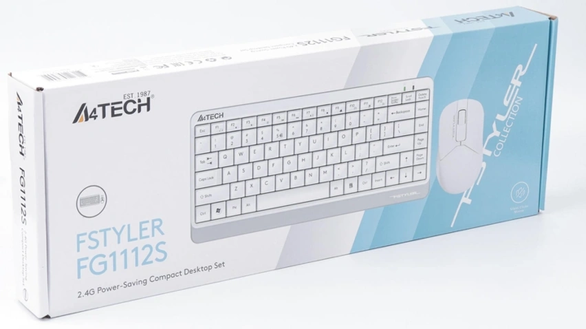 Комплект бездротової A4Tech FG1112S Wireless White