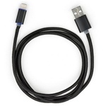 Кабель Lightning Vinga USB 2.0 AM to Lightning 1m LED black (VCPDCLLED1BK)