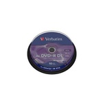 Диск DVD+R Verbatim 8.5Gb 8x CakeBox 10 шт Matte Silver (43666)