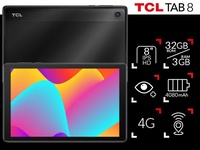 Планшет TCL TAB 8 LTE (9132G1) 8"/HD/3GB/32GB/WiFi/4GLTE Prime Black 9132G1-2ALCUA11
