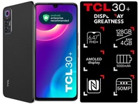 Смартфон TCL 30 Plus (T676K) 4/128GB 2SIM Tech Black T676K-2ALCUA12