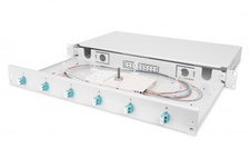 Оптична панель  DIGITUS 19' 1U, 6xLC duplex, incl, Splice Cass, OM3 Color Pigtails, Adapter DN-96330/