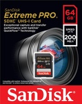 Карта пам'яті  64GB SanDisk Extreme Pro V30 C10 UHS-I U3 (SDSDXXU-064G-GN4IN)