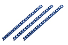 Пластикові пружини для біндера  2E, 25мм, сині, 50шт 2E-PL25-50CY