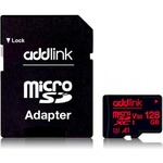 Карта пам'яті  addlink 128 GB microSDXC UHS-I (U3) V30 A1 + SD-адаптер (AD128GBMSXU3A)