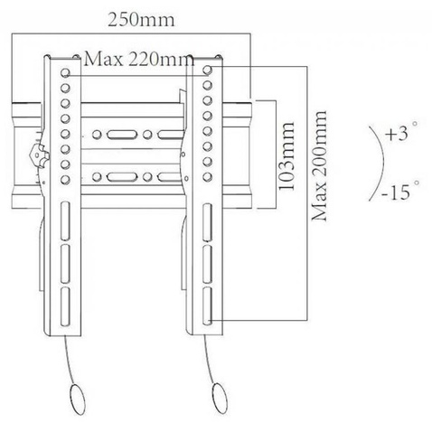 Кріплення настінне X-DIGITAL STEEL ST215 Black