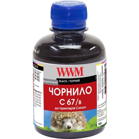 Чорнило WWM Canon IPF-107Bk 200г Black (C67/B)