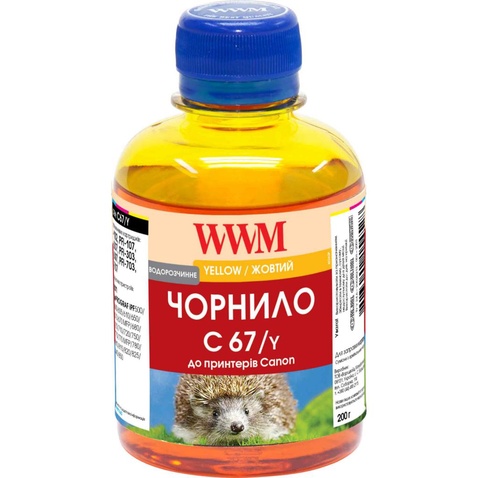 Чорнило WWM Canon IPF-107Y 200г Yellow (C67/Y)