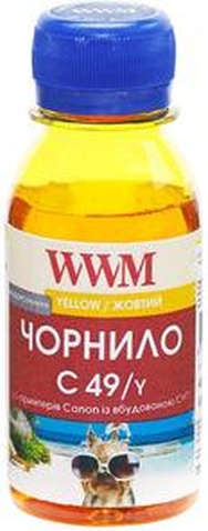 Чорнило WWM Canon GI-490 G1400/2400/3400 100г Yellow (C49/Y-2)