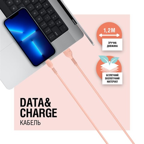 Кабель  ACCLAB AL-CBCOLOR-L1PH USB-Lightning 1.2м Peach (1283126518201)