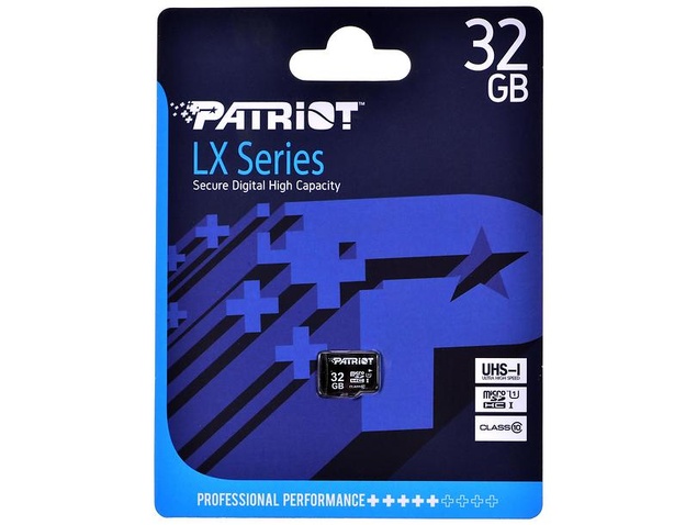 Карта пам'яті MicroSDHC 32GB UHS-I Class 10 Patriot LX (PSF32GMDC10)