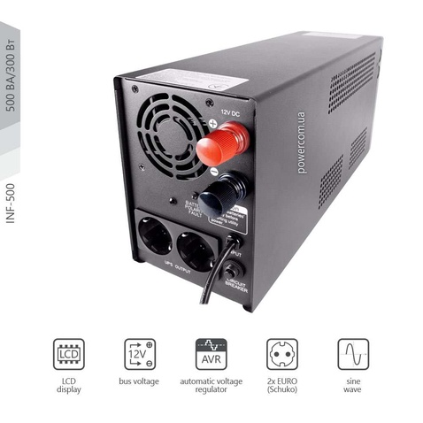 Джерело безперебійного живлення Powercom INF-500-AP