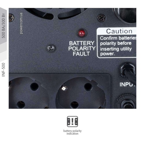 Джерело безперебійного живлення Powercom INF-500-AP