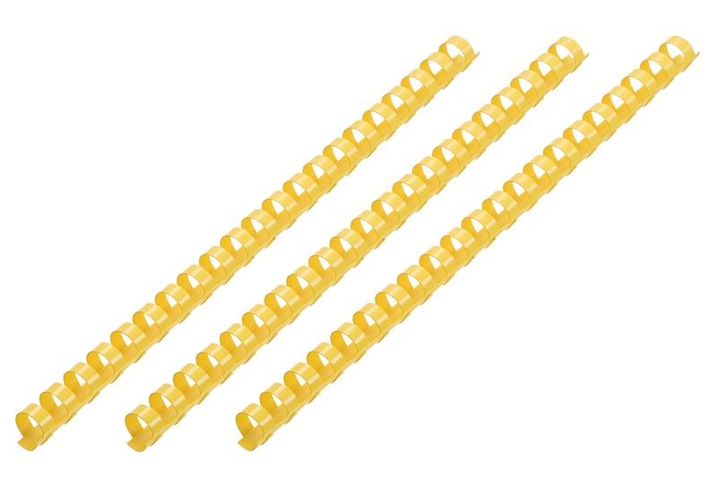 Пластикові пружини для біндера  2E, 28мм, жовті, 50шт 2E-PL28-50YL