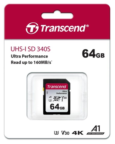 FLASH пам'ять  Transcend SDC340S U3 V30 A1 SDXC 64GB (TS64GSDC340S)