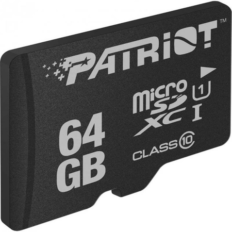 Карта пам'яті MicroSDXC  64GB UHS-I Class 10 Patriot LX (PSF64GMDC10)